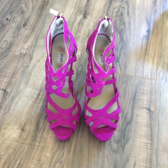 JustFab Shoes - Fuchsia Pink Platform Heels Sz 9 by JustFab
